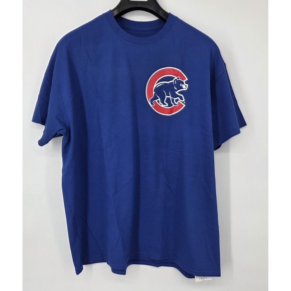 Chicago Cubs Kris Bryant #17 Blue Jersey T-Shirt Men's XL Majestic MLB - Picture 2 of 9